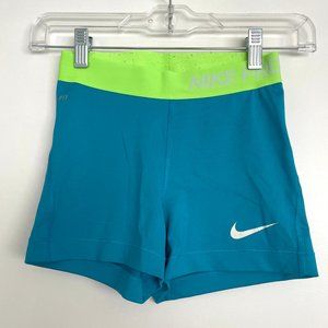 Teal Nike Pro Workout Shorts (XS)